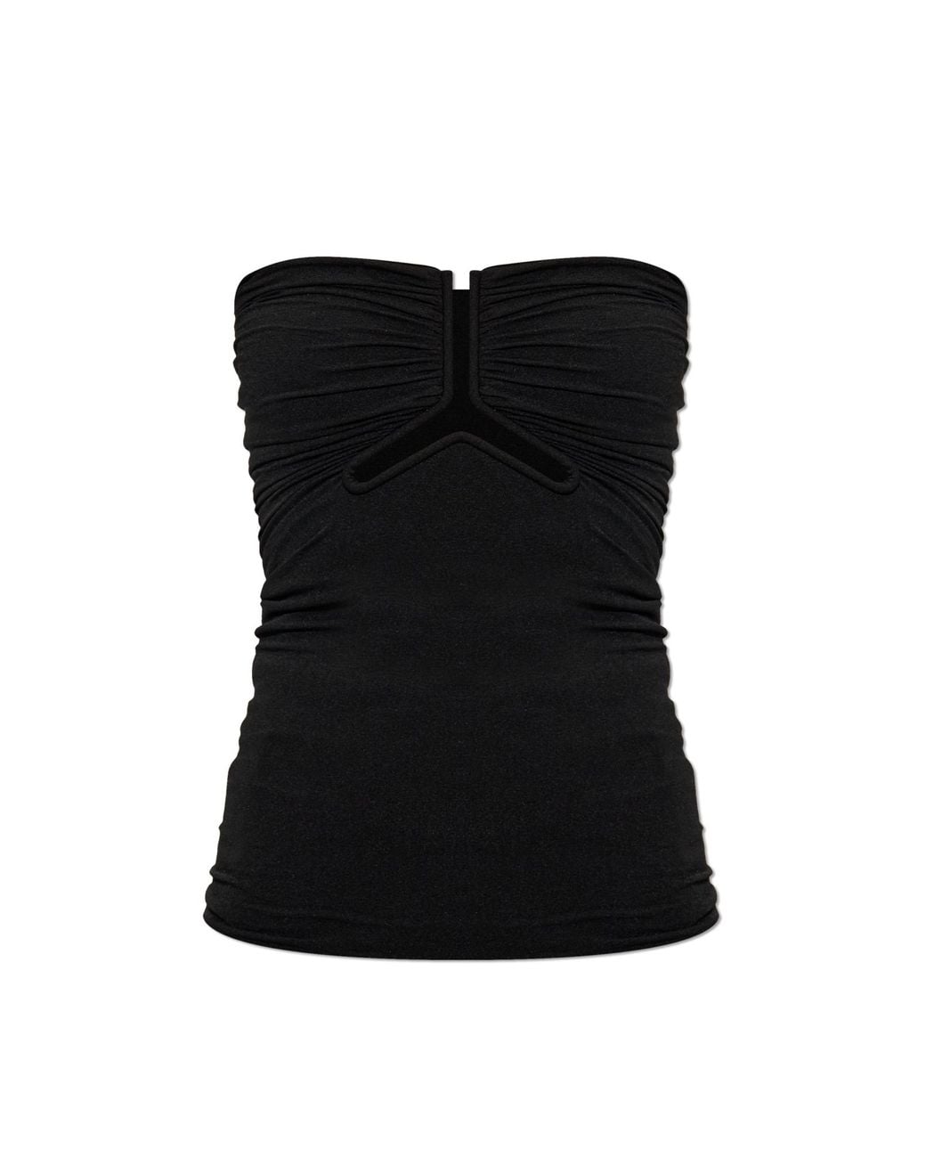 Rick Owens Black Top With Exposed Shoulders