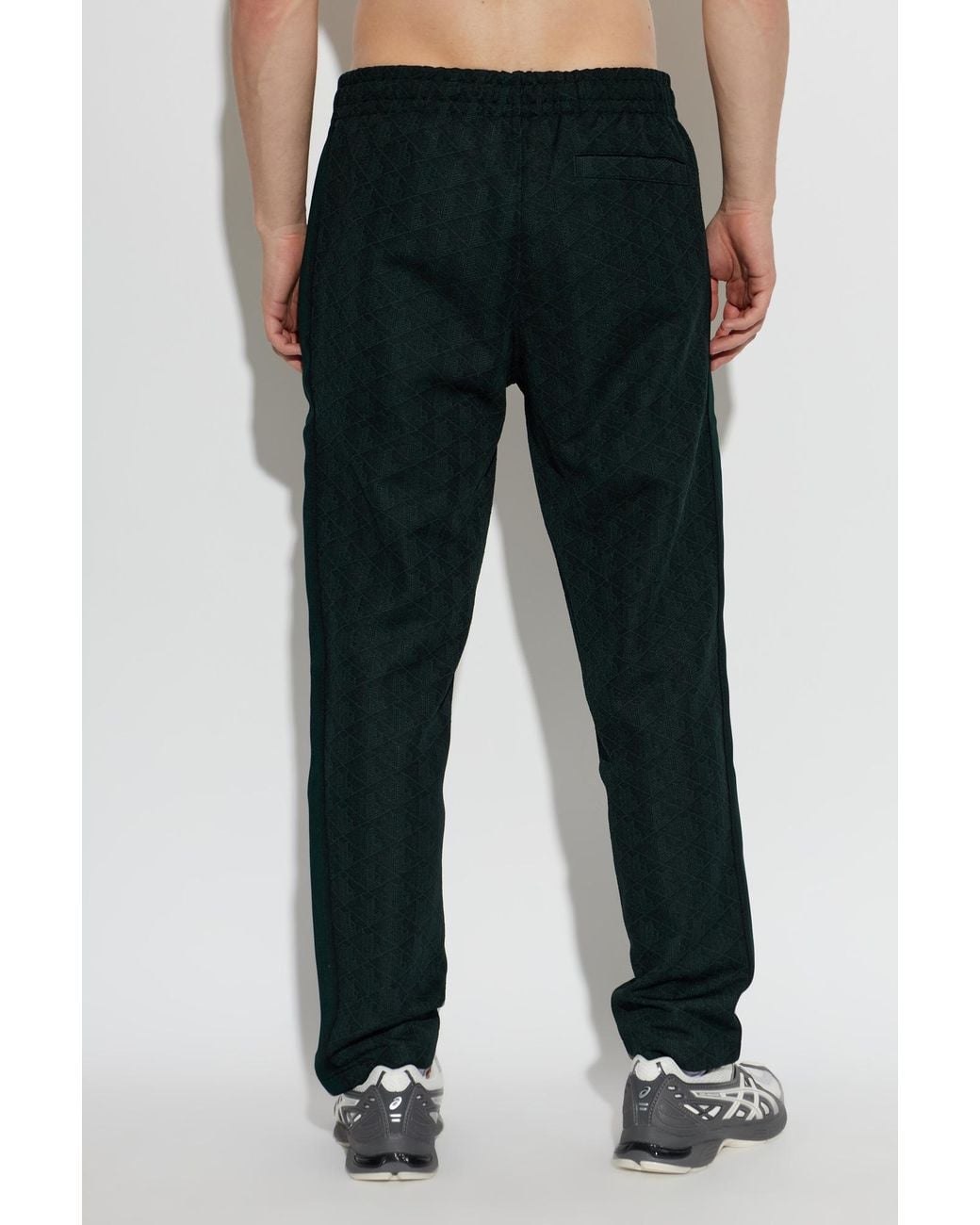 Lacoste Black Monogram Sweatpants for men