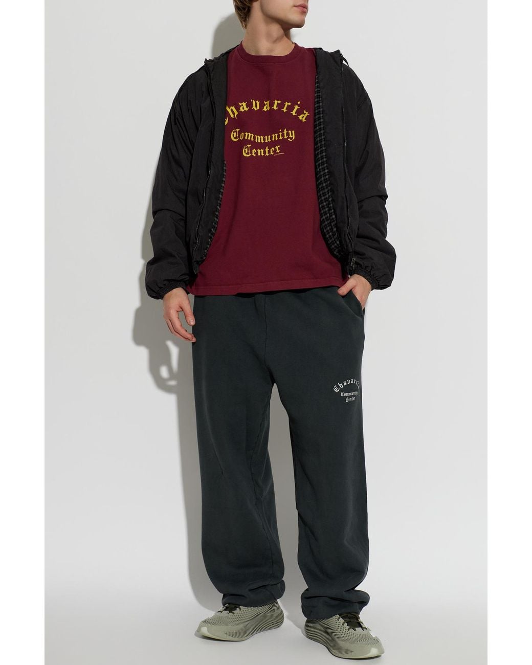 Willy Chavarria Red Cotton T-Shirt 'Community Center Ls Buffalo' for men
