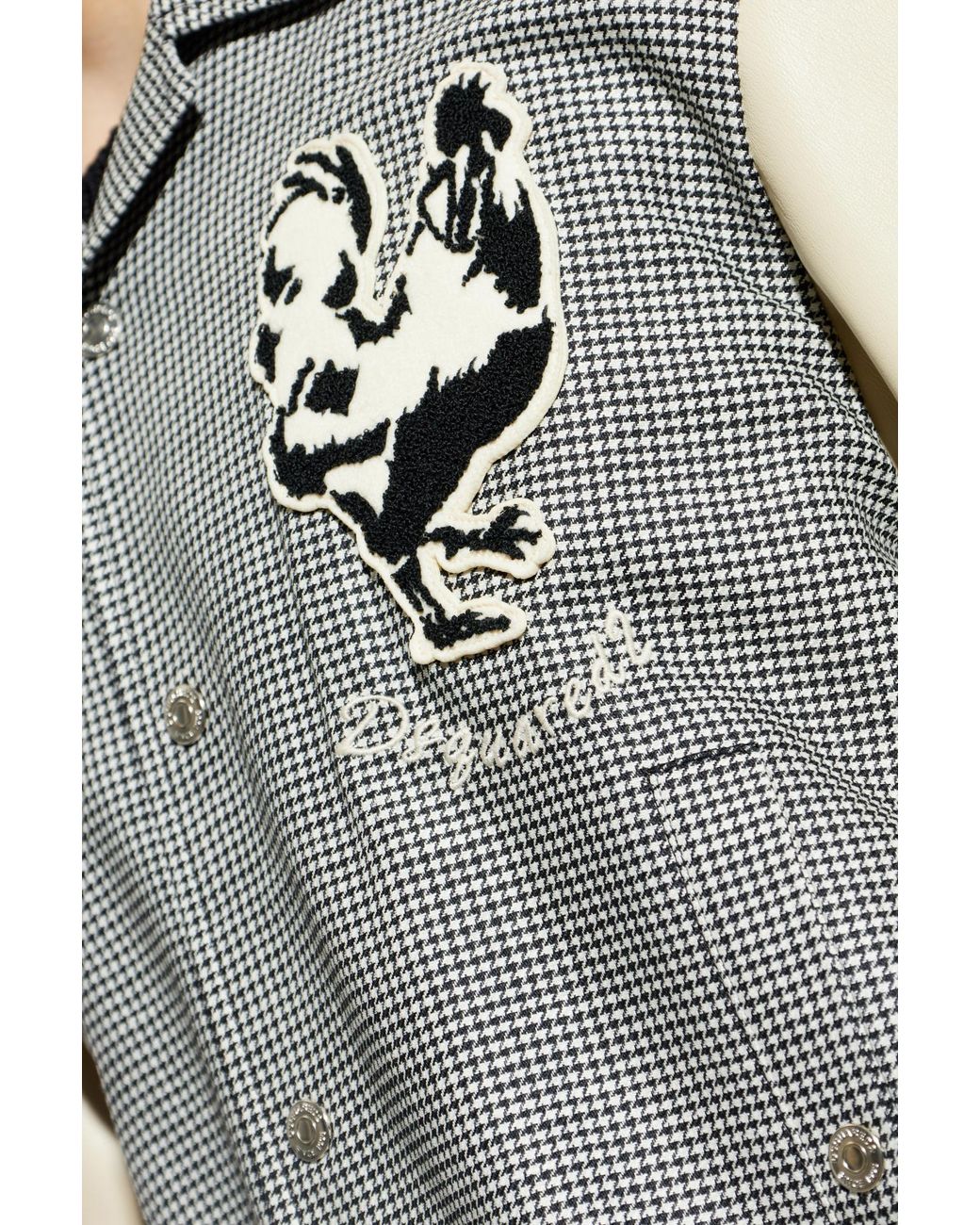 DSquared² Natural Houndstooth Pattern Jacket for men