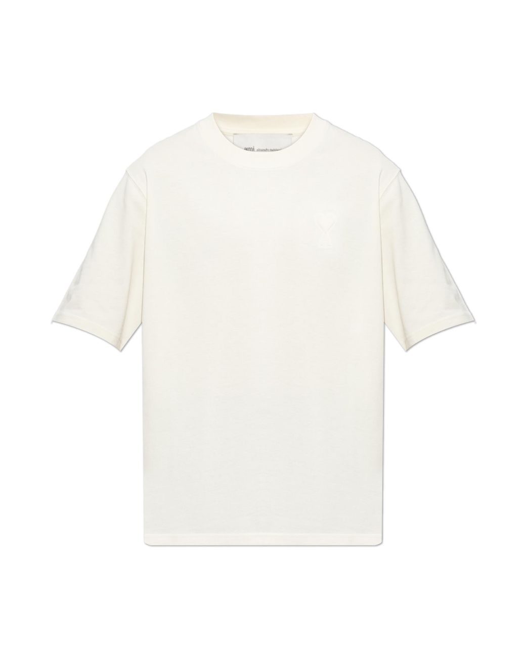 AMI White T-Shirt With Logo for men