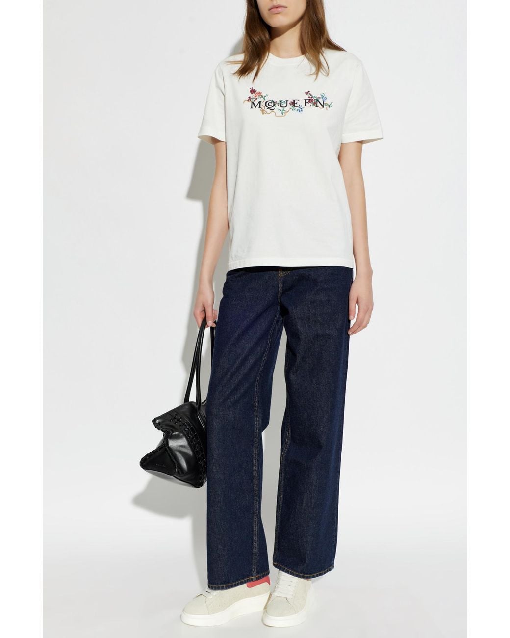 McQueen White T-Shirt With Logo