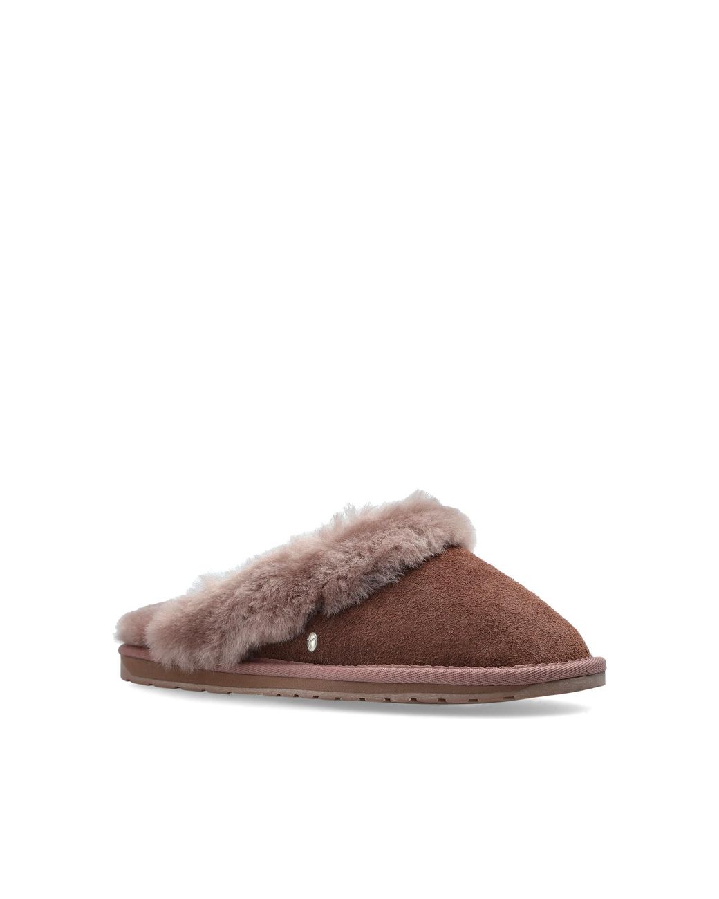 EMU Brown Suede Slides 'Jolie'