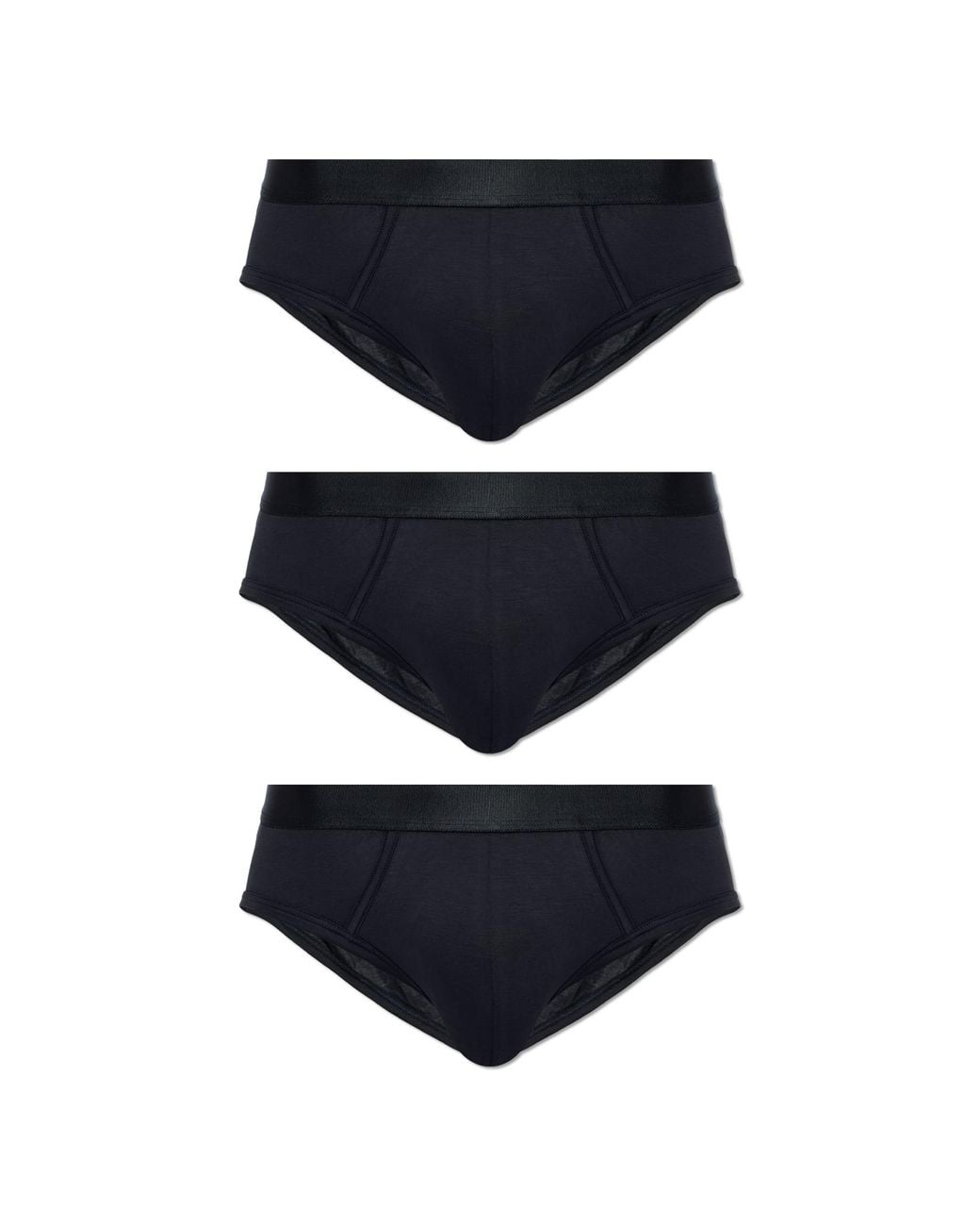 CDLP Blue Three-Pack Briefs With Logo for men