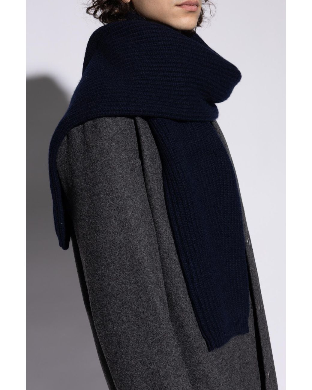 Lisa Yang Blue Scarf "Marseille" for men