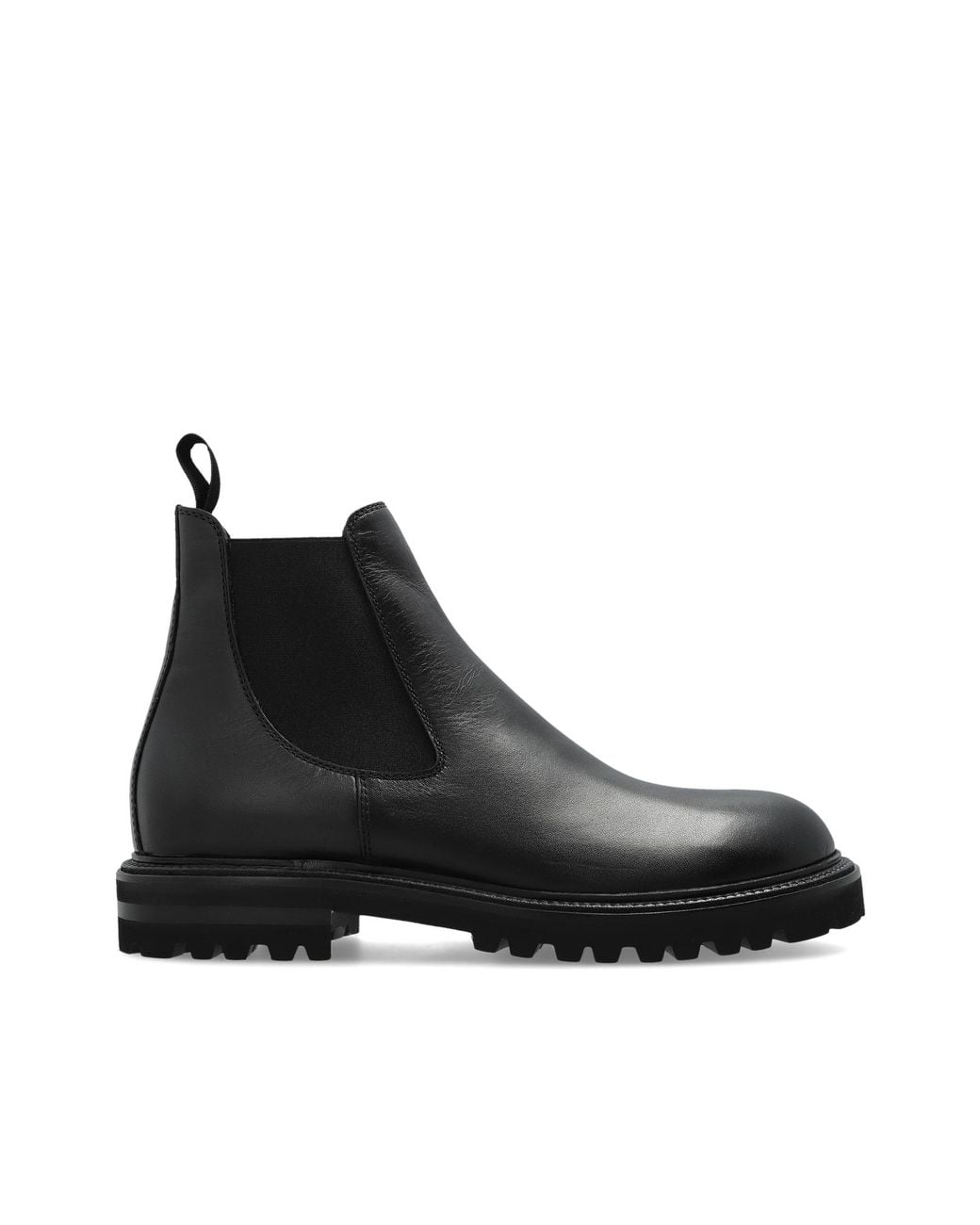 Giorgio Armani Black Leather Chelsea Boots for men