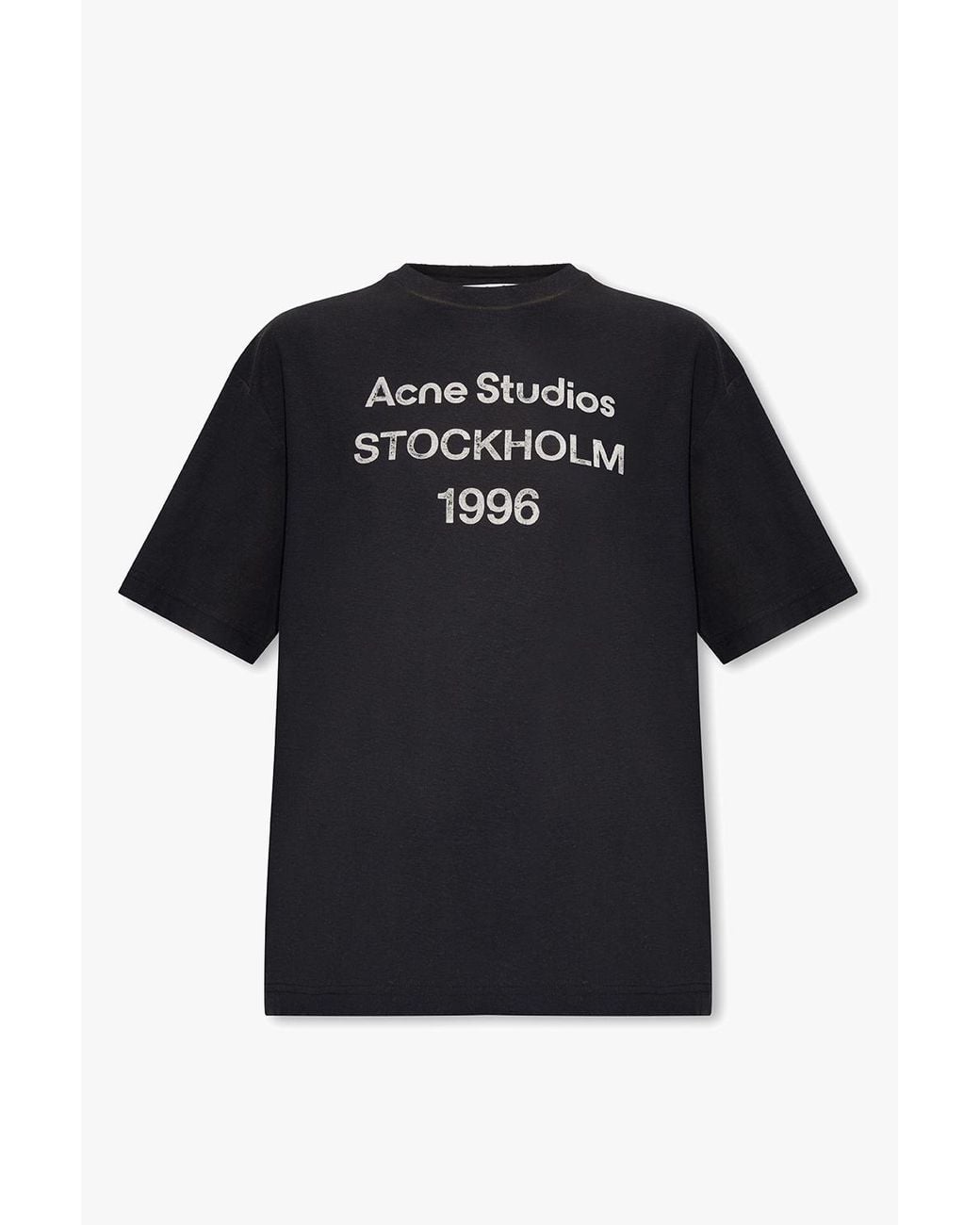 Acne Black T-Shirt With Logo