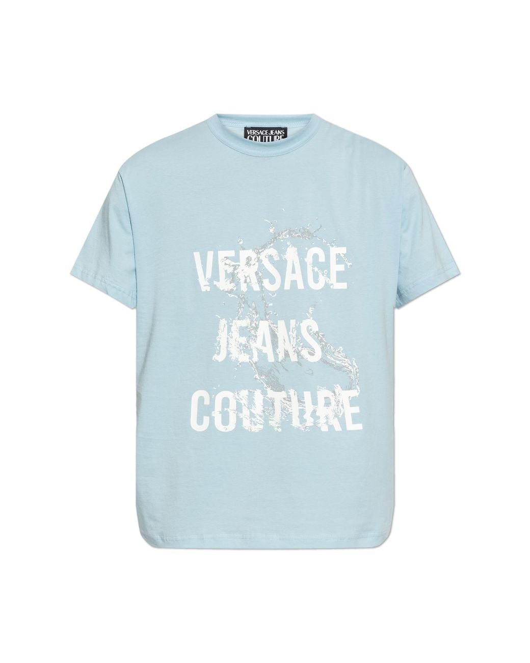 Versace Jeans Couture Blue T-Shirt With Print for men