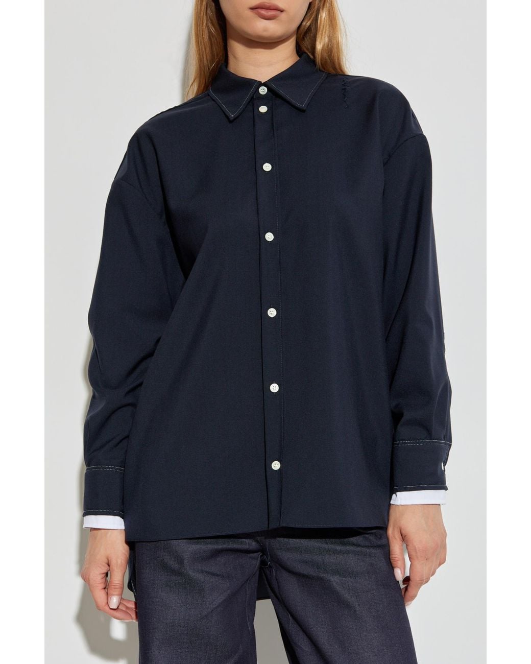 Marni Blue Wool Shirt