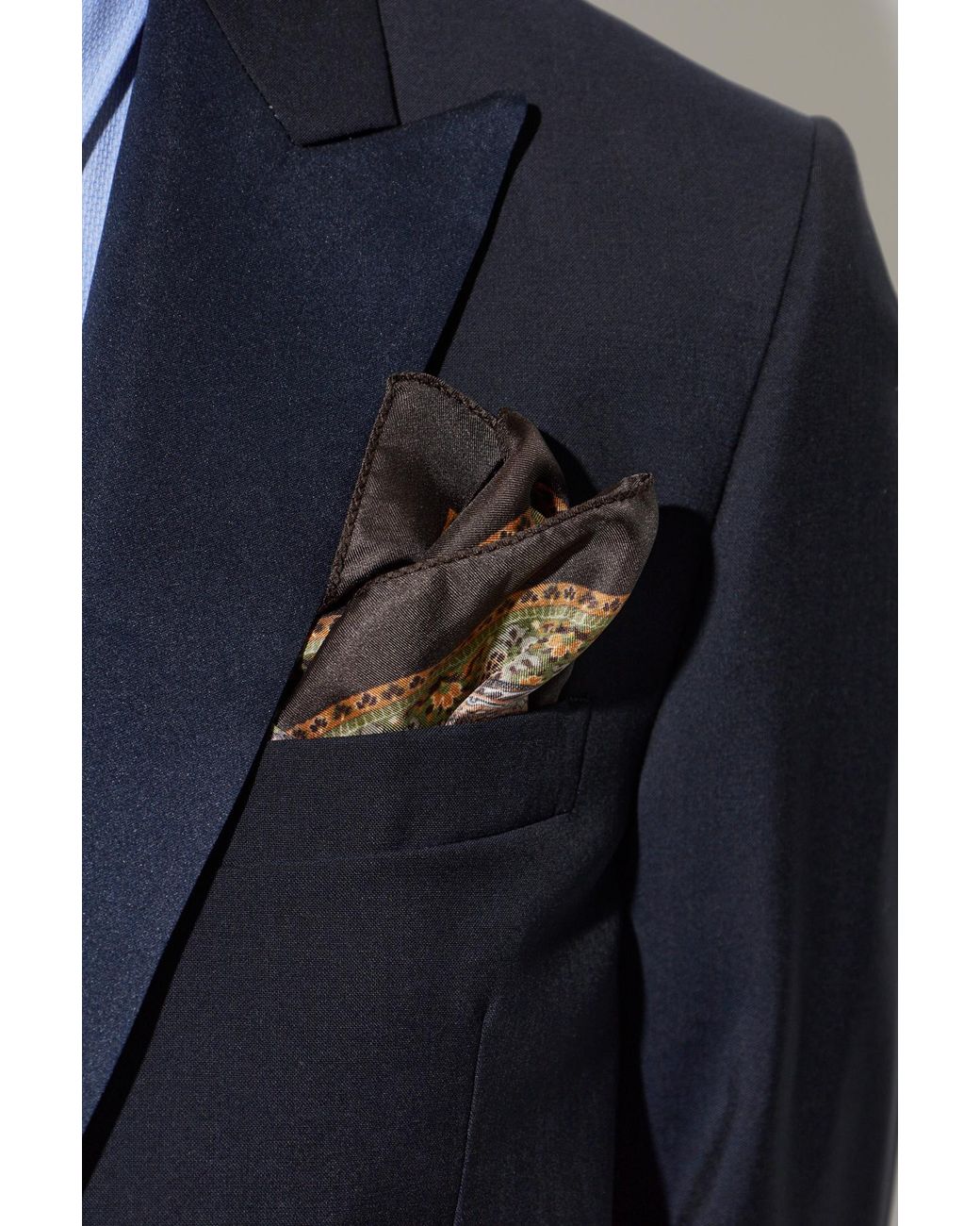 Etro Natural Silk Pocket Square for men