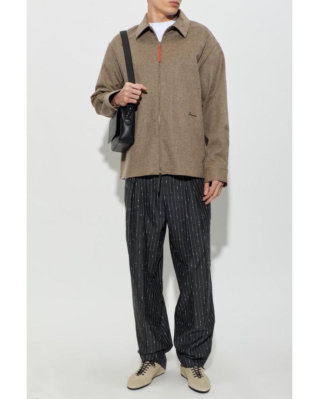 Jacquemus Black 'Losange' Wool Trousers for men