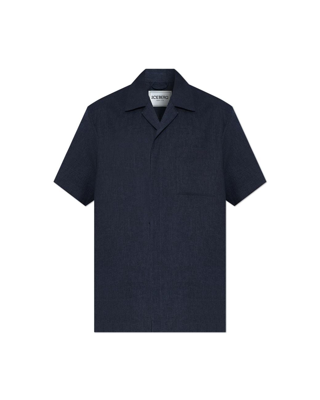 Iceberg Blue Shirt With Pocket for men