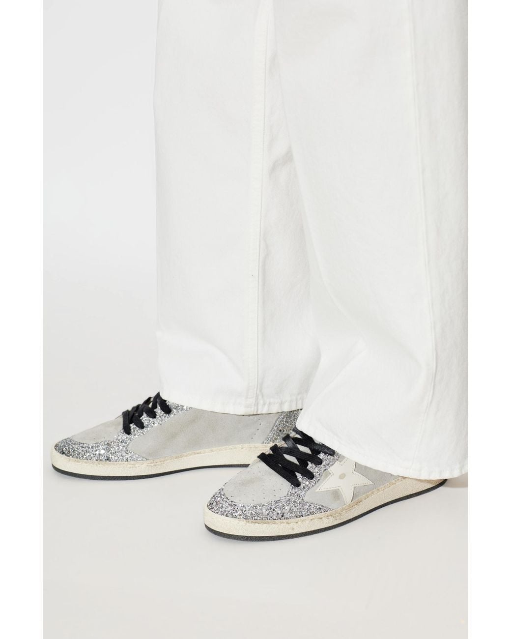 Golden Goose Deluxe Brand White "Ball Star" Sports Shoes