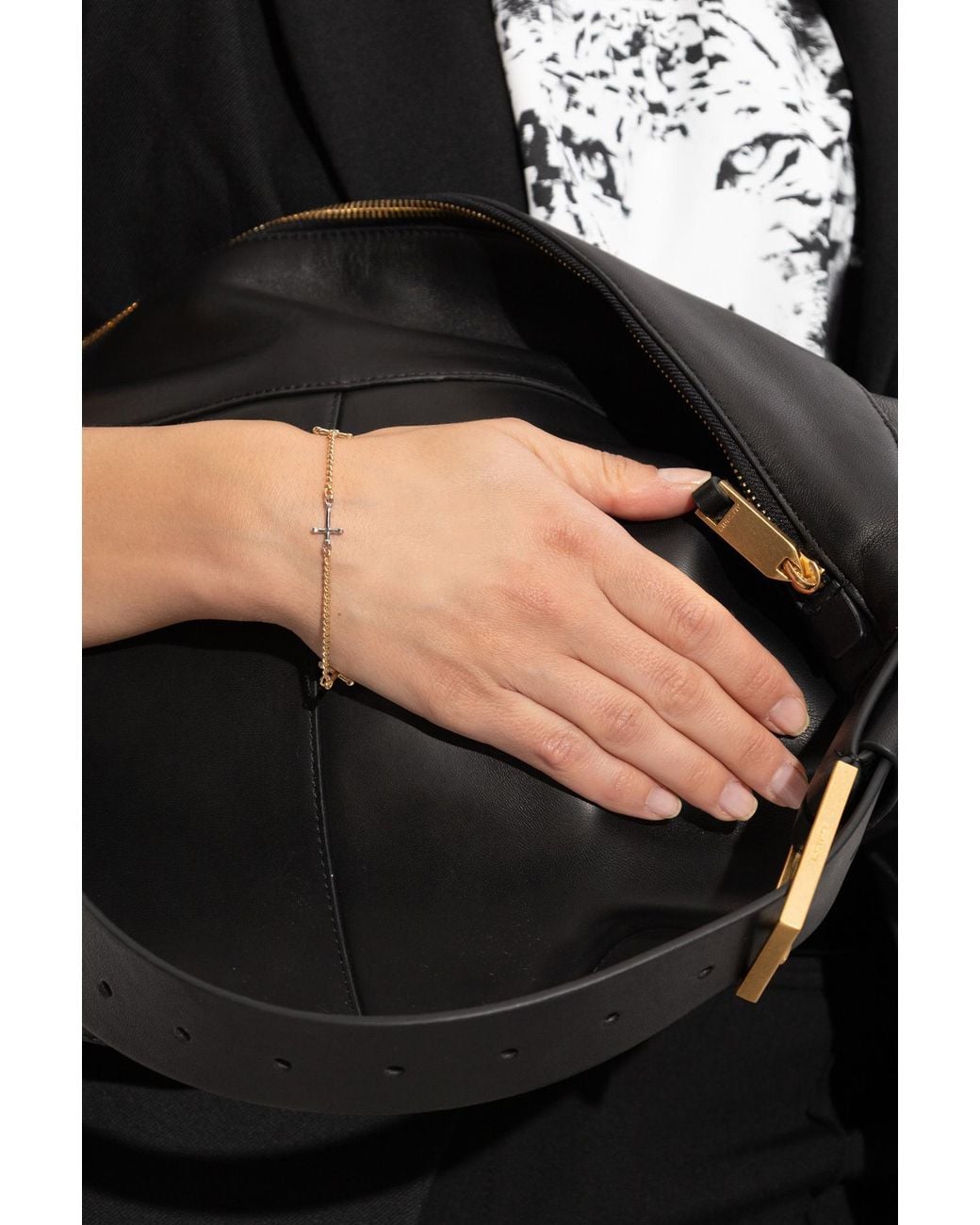 AllSaints White Bracelet With Charm