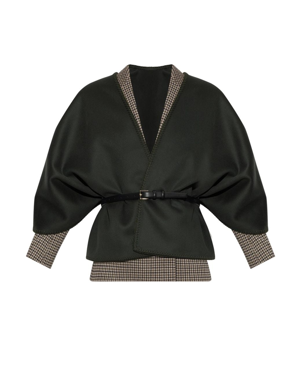 Max Mara Black Wool Poncho "Colomba"