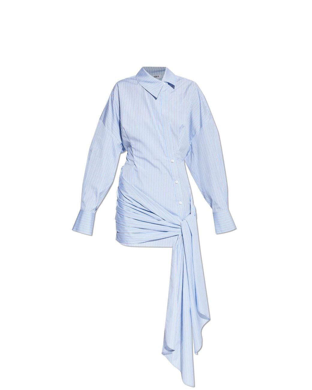 The Attico Blue Dress With Striped Pattern