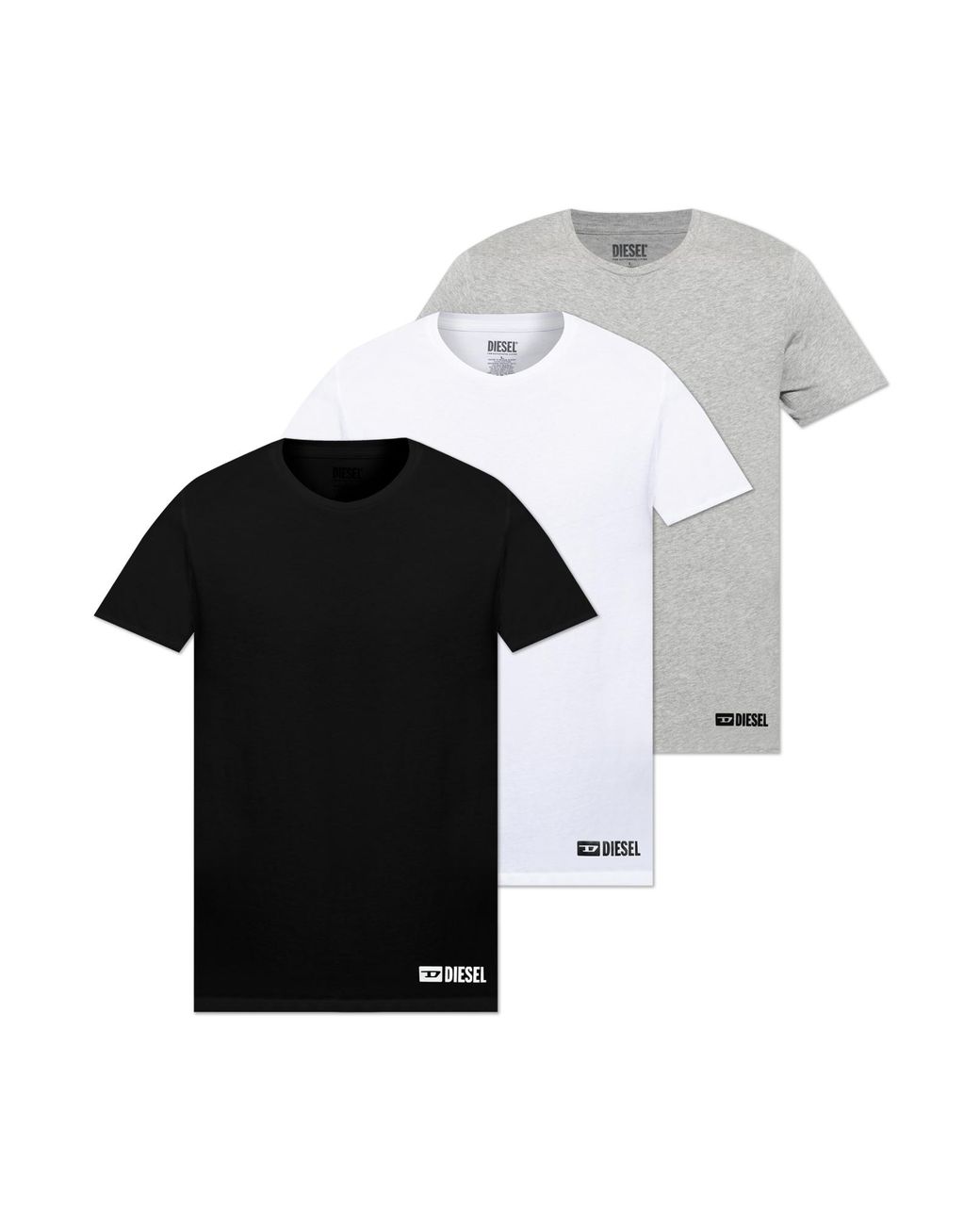 DIESEL Black Three-Pack T-Shirts Randal-D-Box-3Pack for men