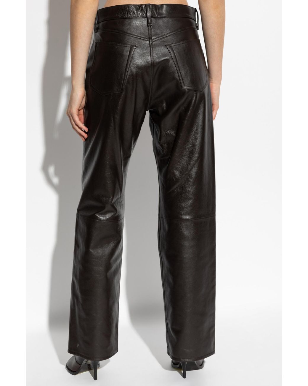 Rag & Bone Black Leather Trousers