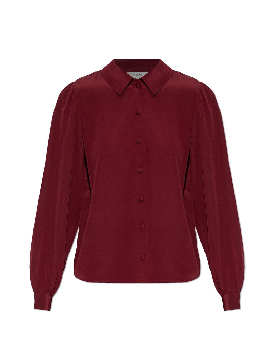 FRAME Red Silk Top