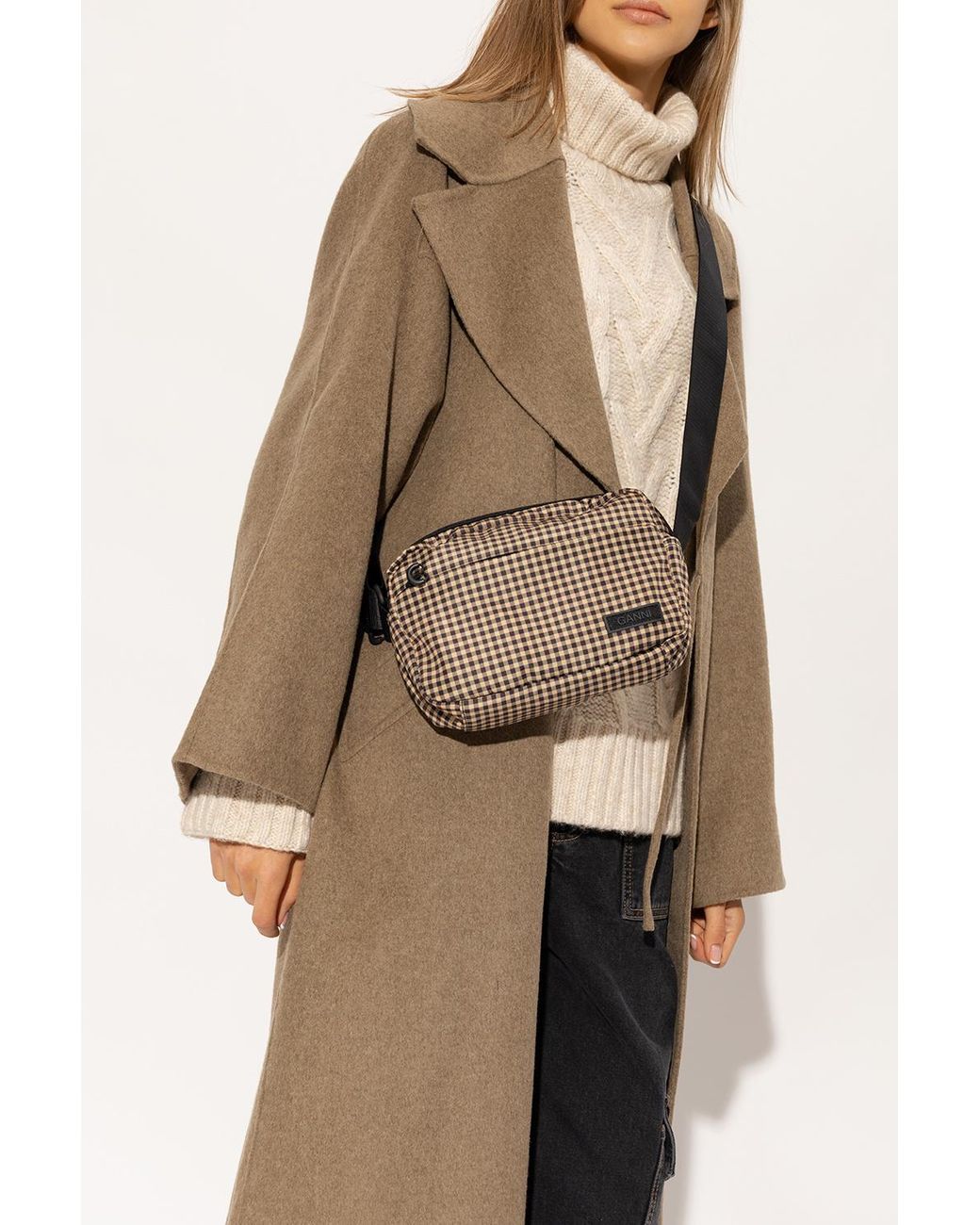 Ganni 'festival' Shoulder Bag in Natural Lyst