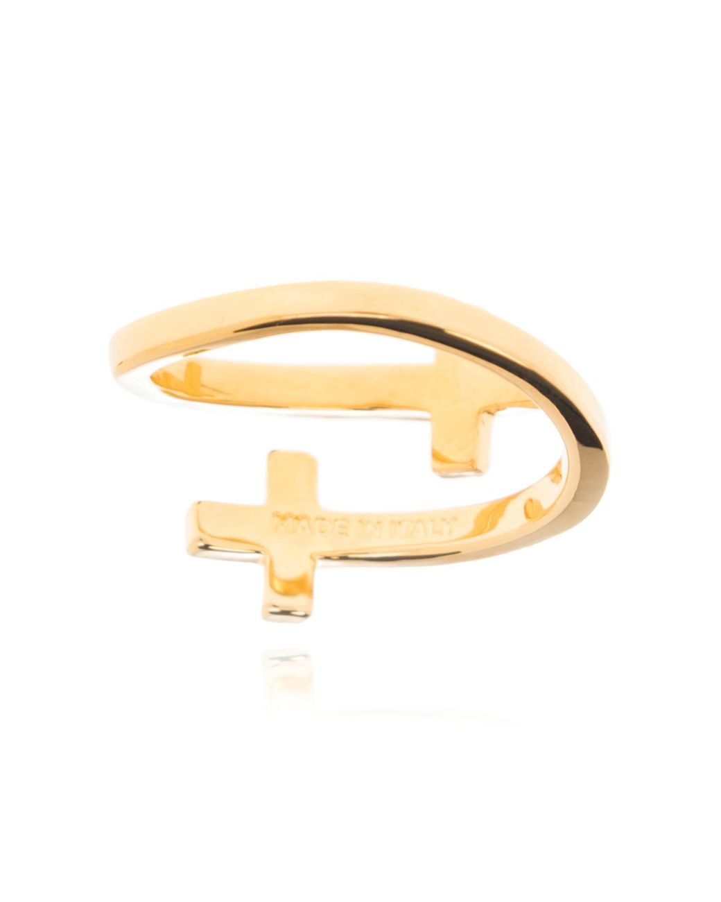 DSquared² Metallic Brass Ring for men