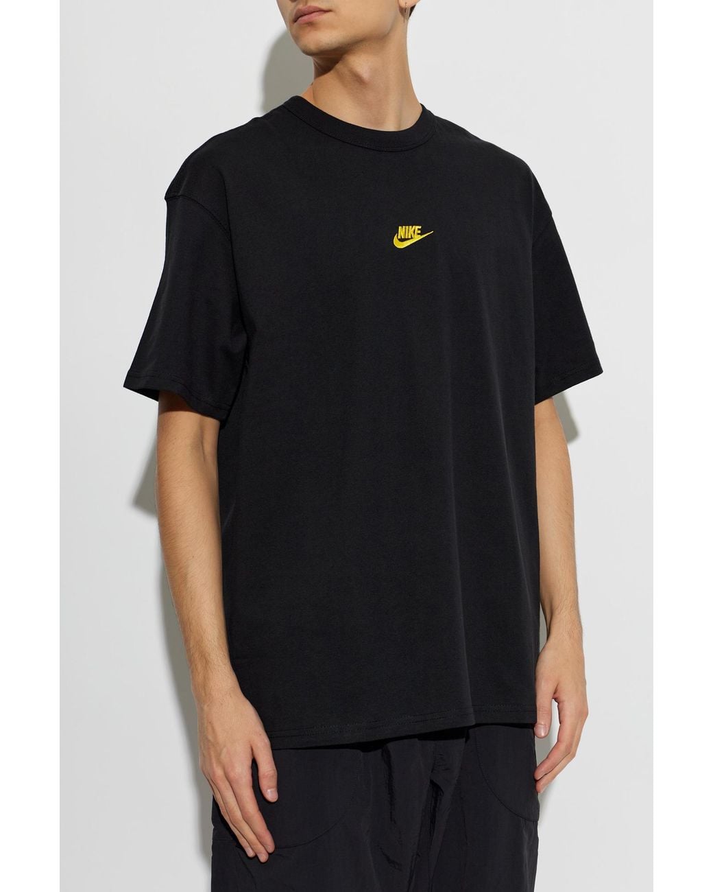 Nike Black T-Shirt With Embroidered Logo for men