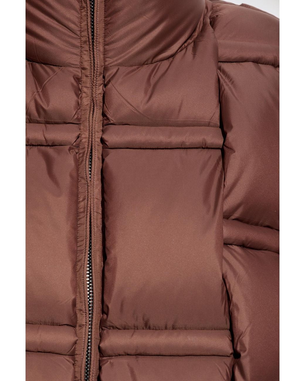 RAXXY Brown Down Jacket With Stand-Up Collar