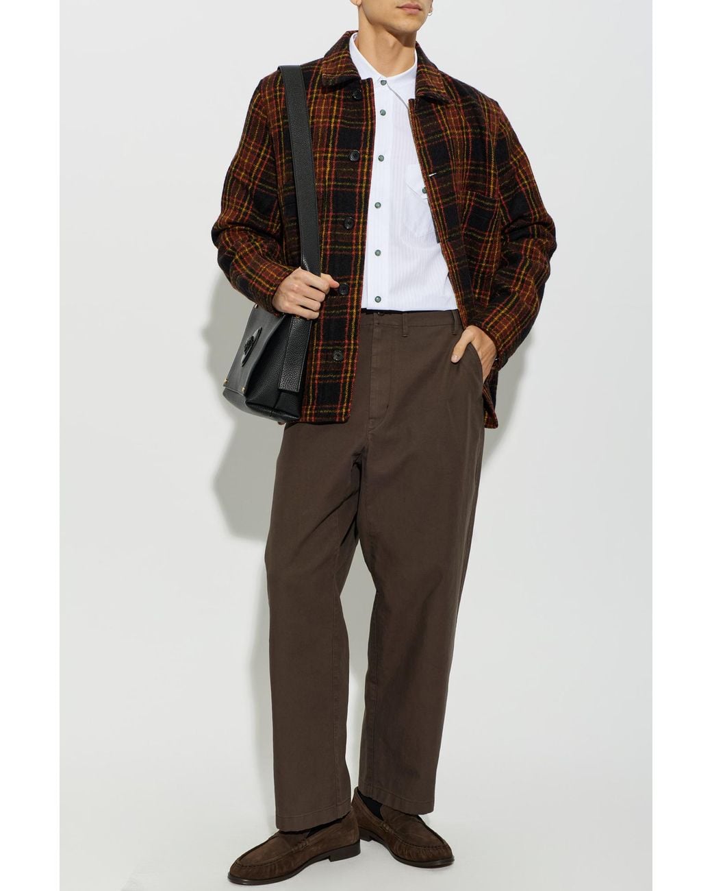 Paul Smith Brown Tartan Wool Overshirt for men