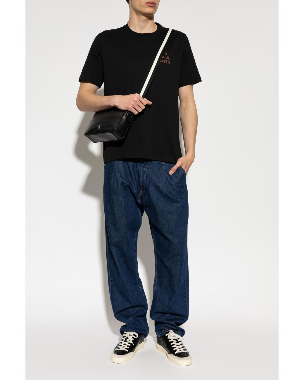 Paul Smith Black T-Shirt With Print for men