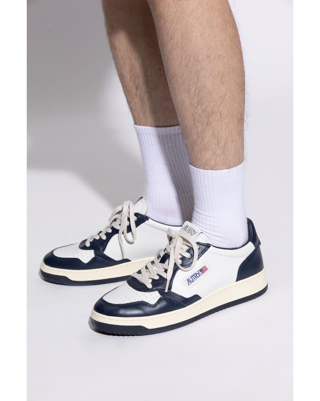 Autry White 'Medalist Low' Sports Shoes for men