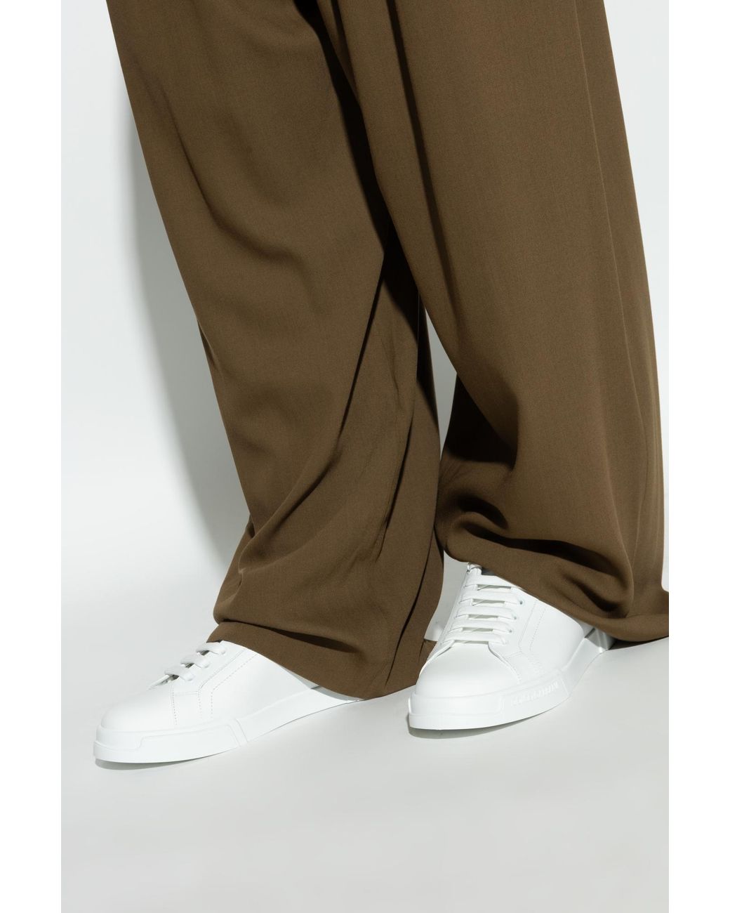 Dolce & Gabbana White "Portofino" Sports Shoes for men