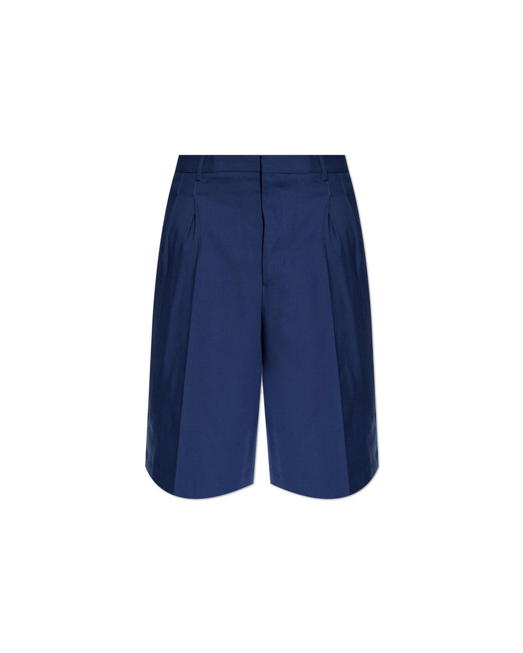AMI Blue Wool Shorts for men