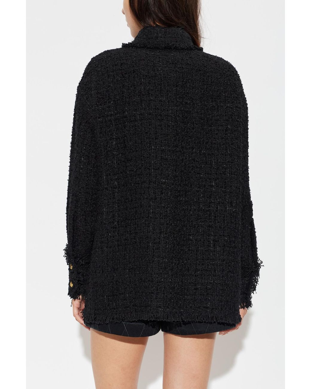 Balmain Black Tweed Shirt