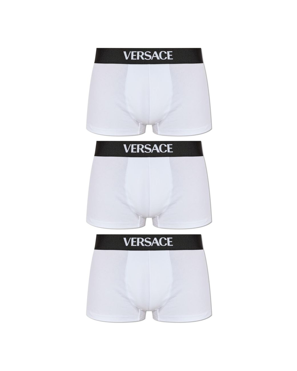 Versace White Three-Pack Of Logo Boxers for men