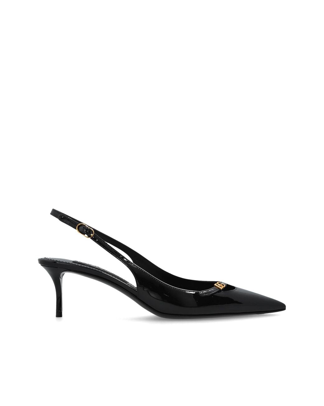 Dolce & Gabbana Black Leather Heeled Shoes