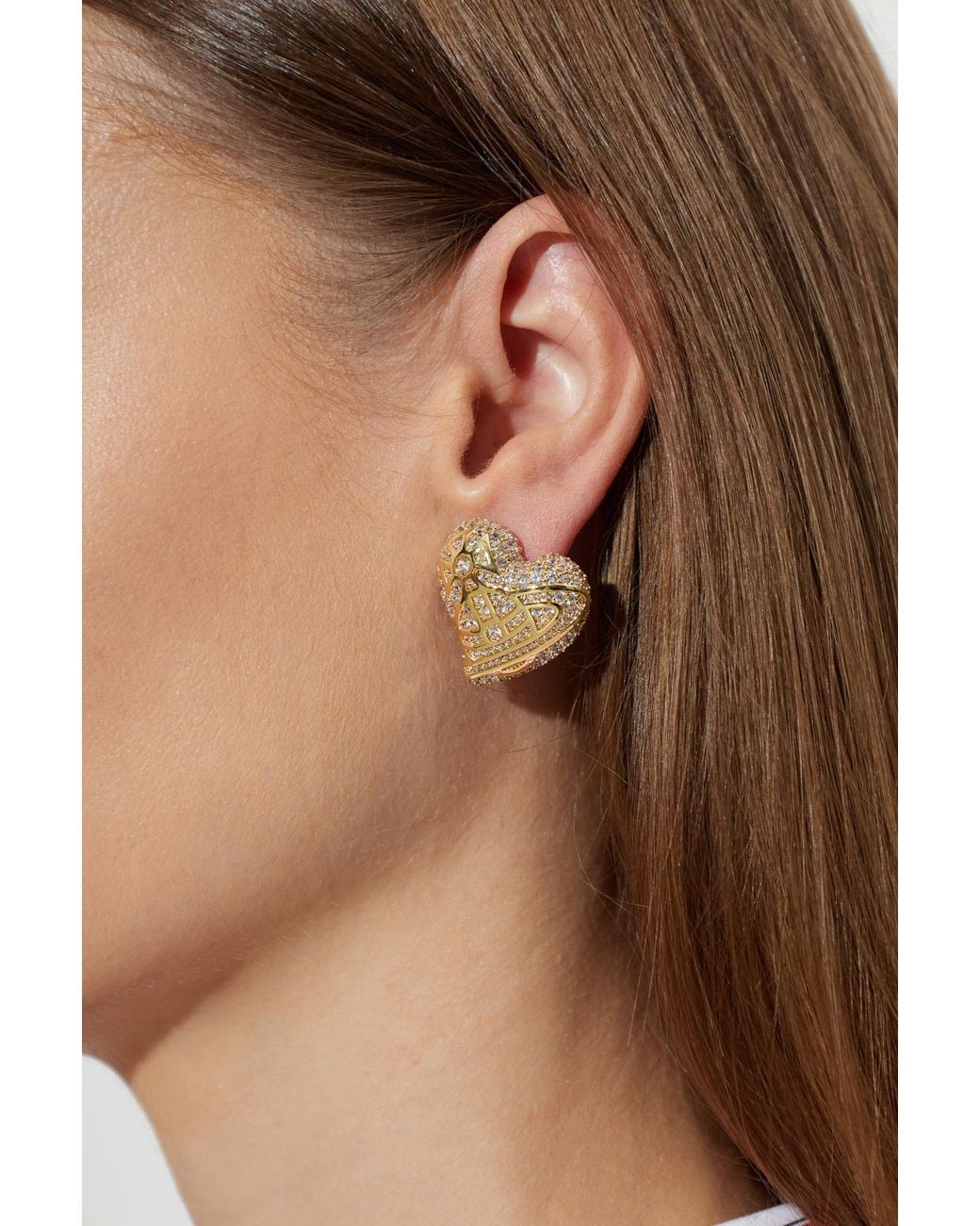 Vivienne Westwood White 'Evangeline' Earrings