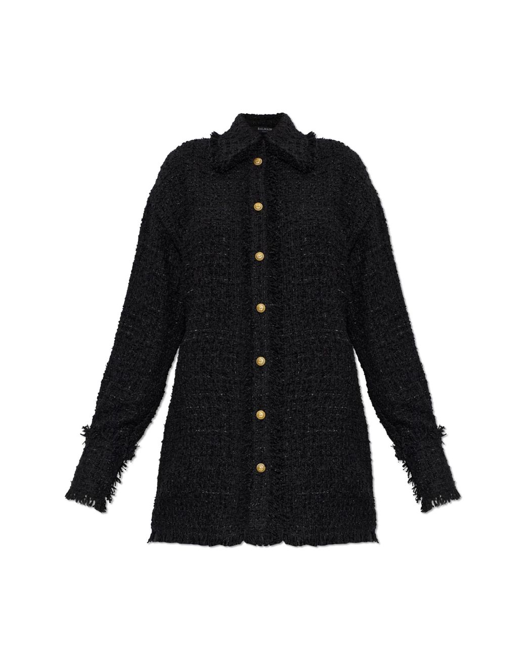 Balmain Black Tweed Shirt
