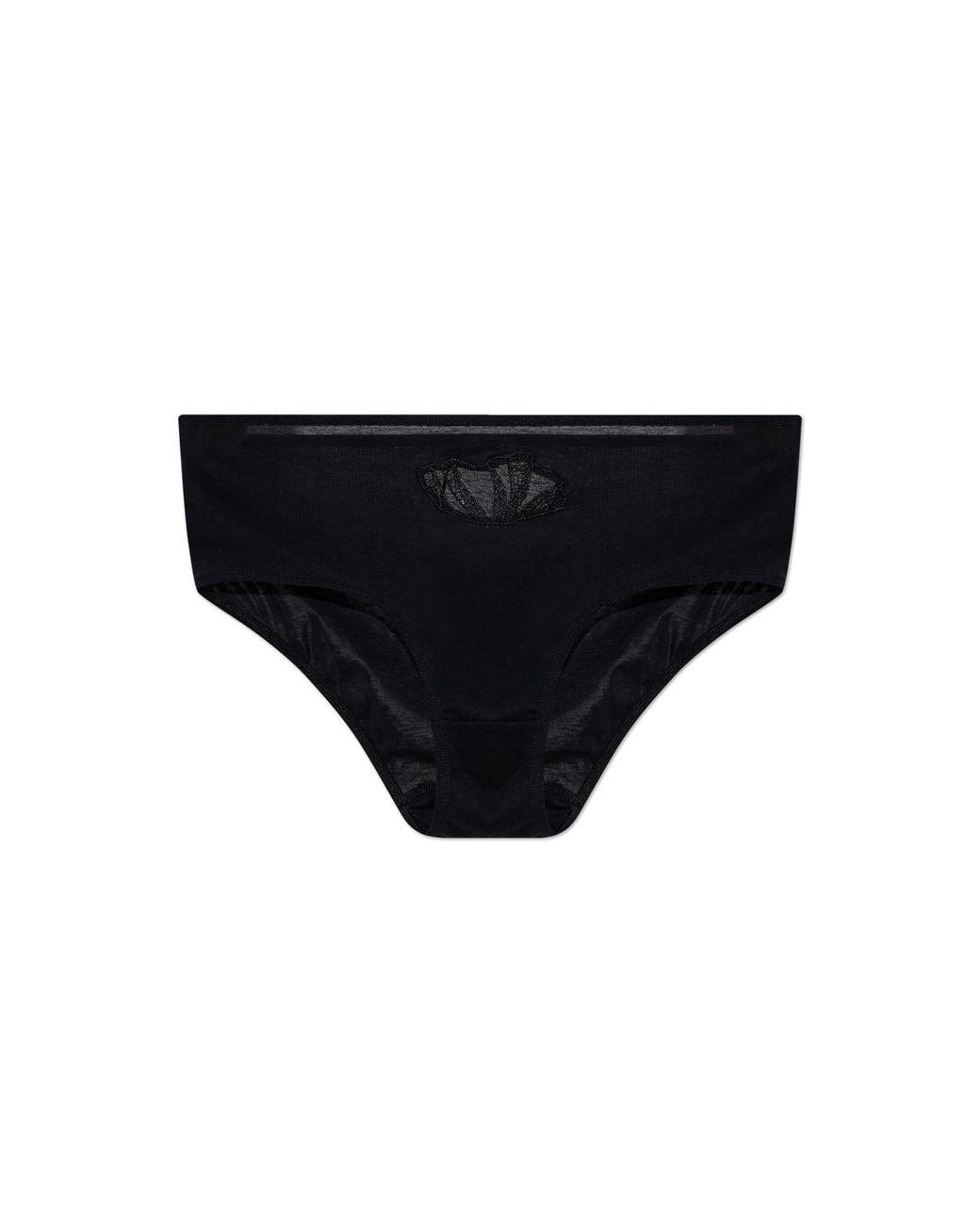 Hanro Black Cotton Briefs 'Rosaria'