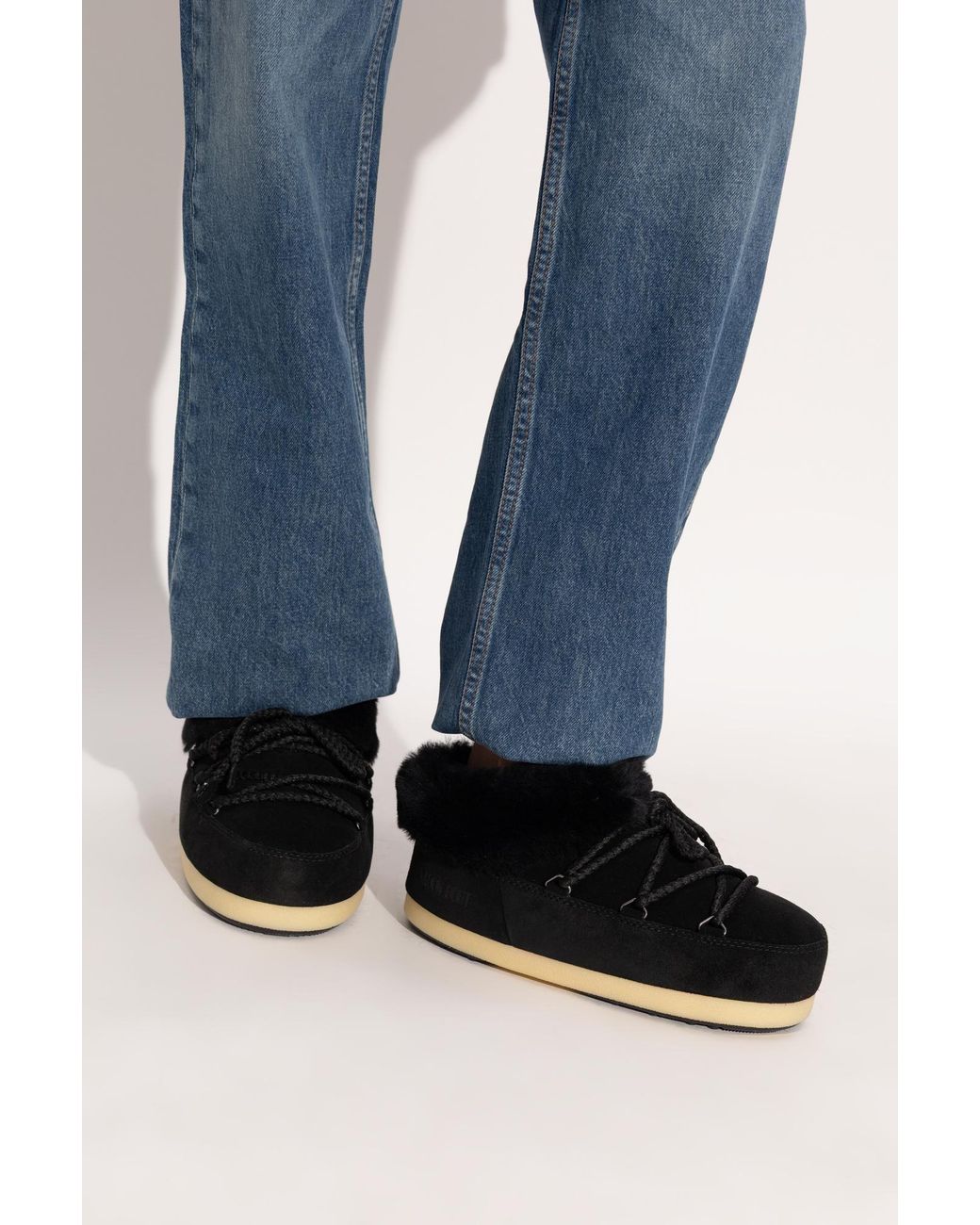 Moon Boot Black "Mb Evx Mule Suede" Shoes