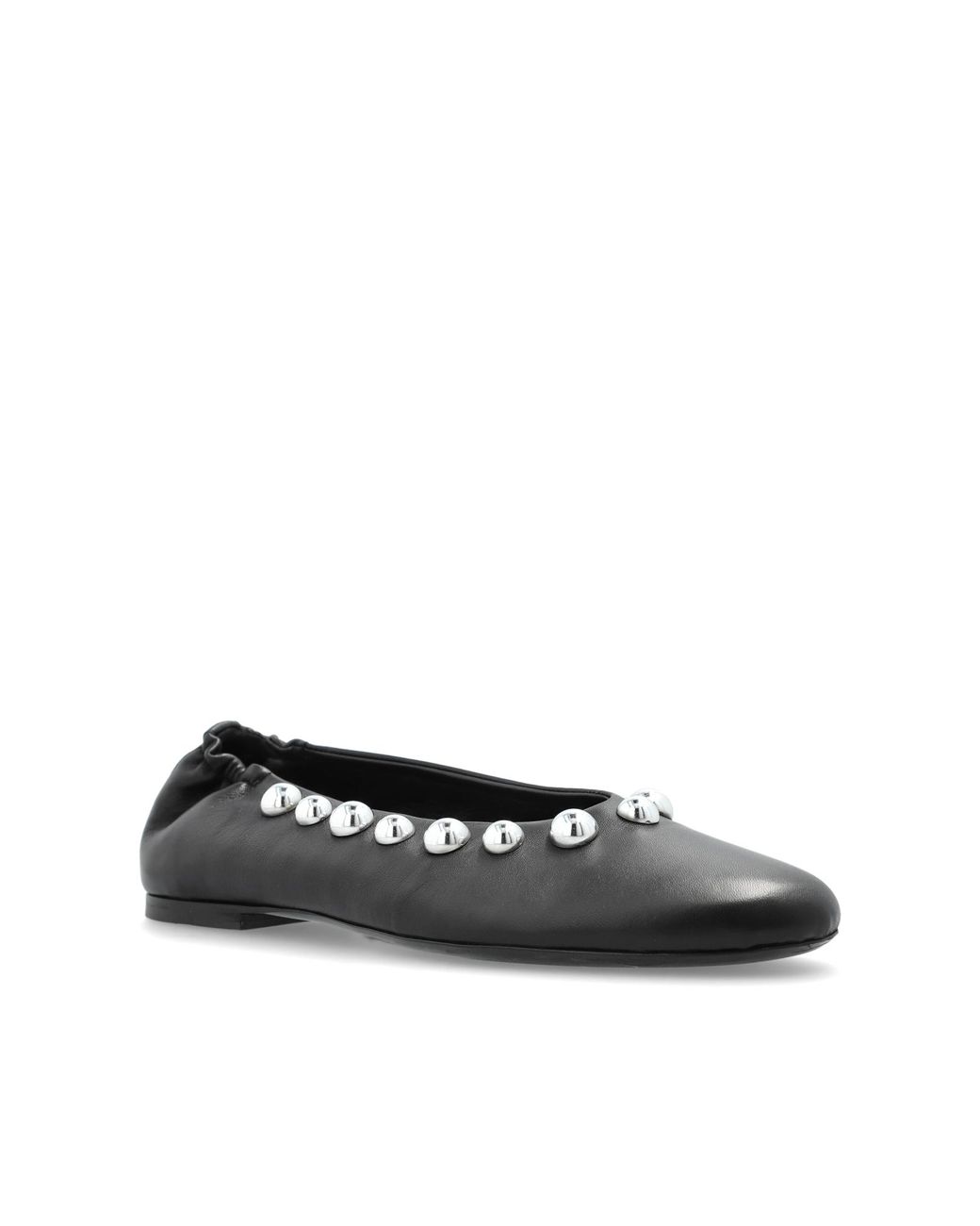 IRO Black Leather Ballerinas 'Tutu Studs'