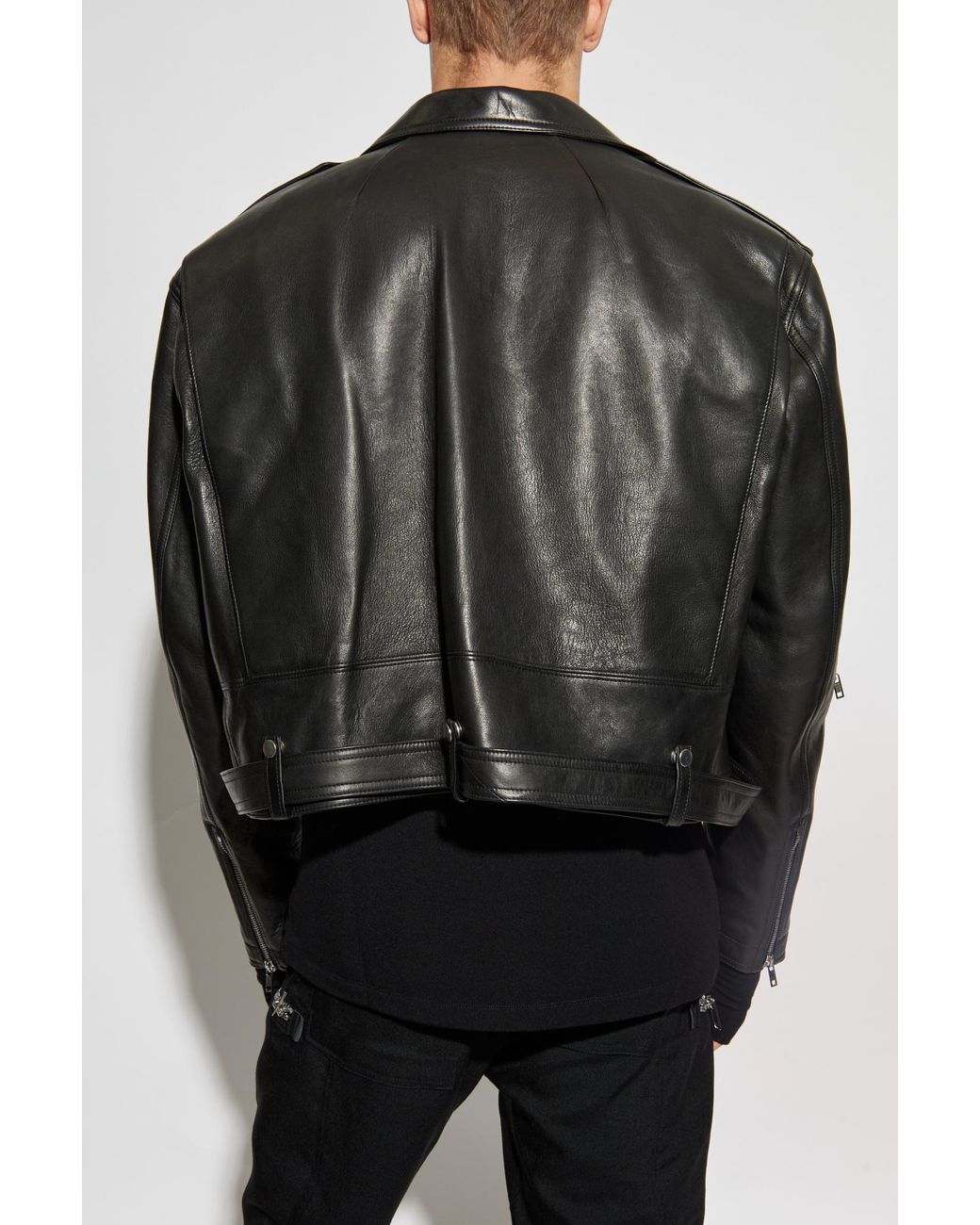 Rick Owens Leather Jacket 'Bauhaus' in Black for Men | Lyst UK