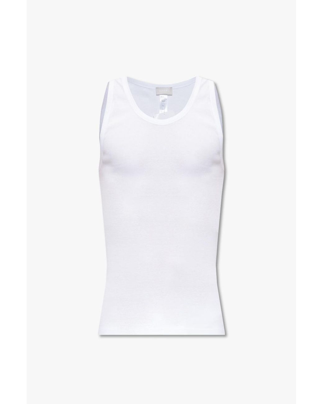 Hanro White Sleeveless Tank Top for men