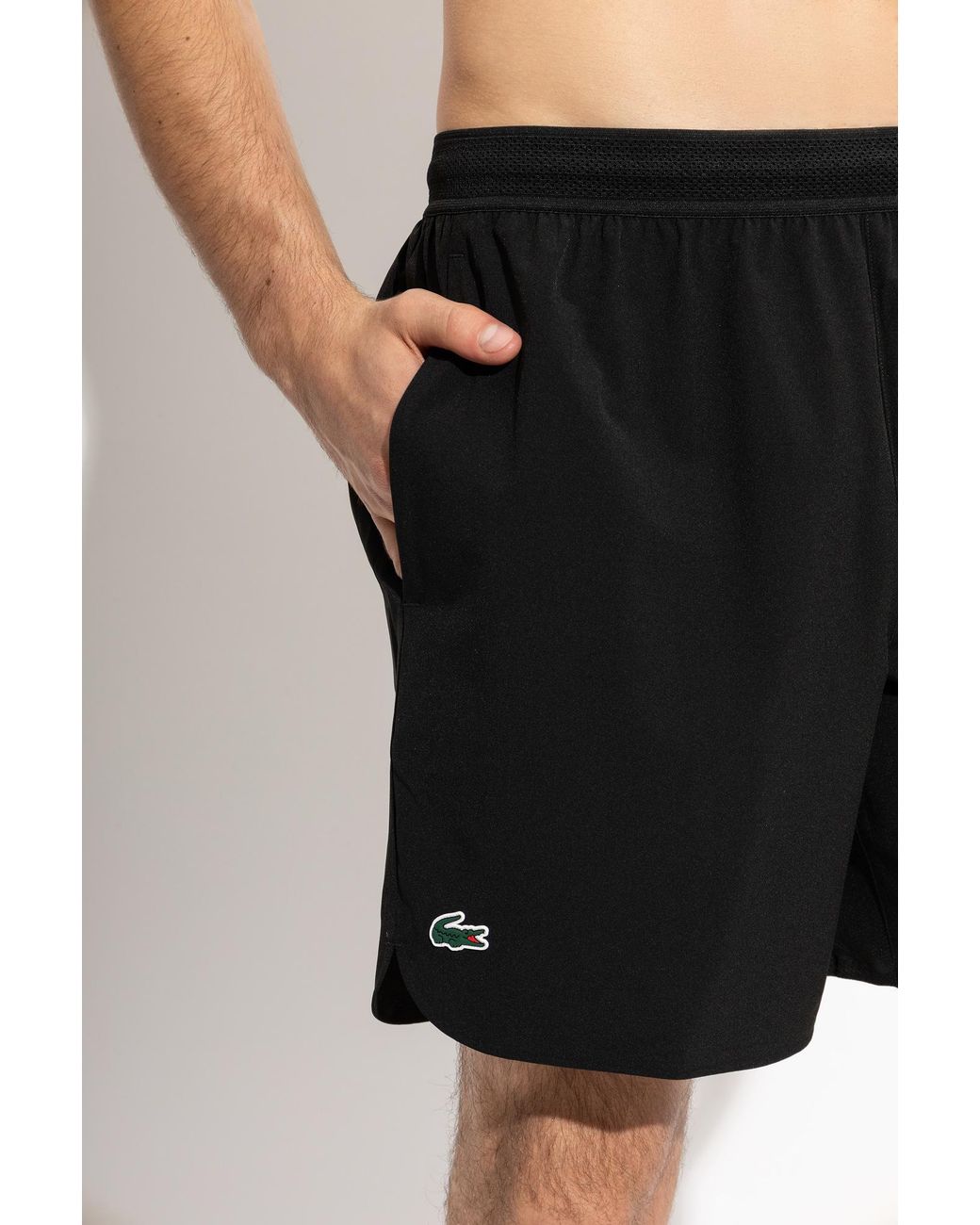 Lacoste Red Shorts With Logo Patch for men
