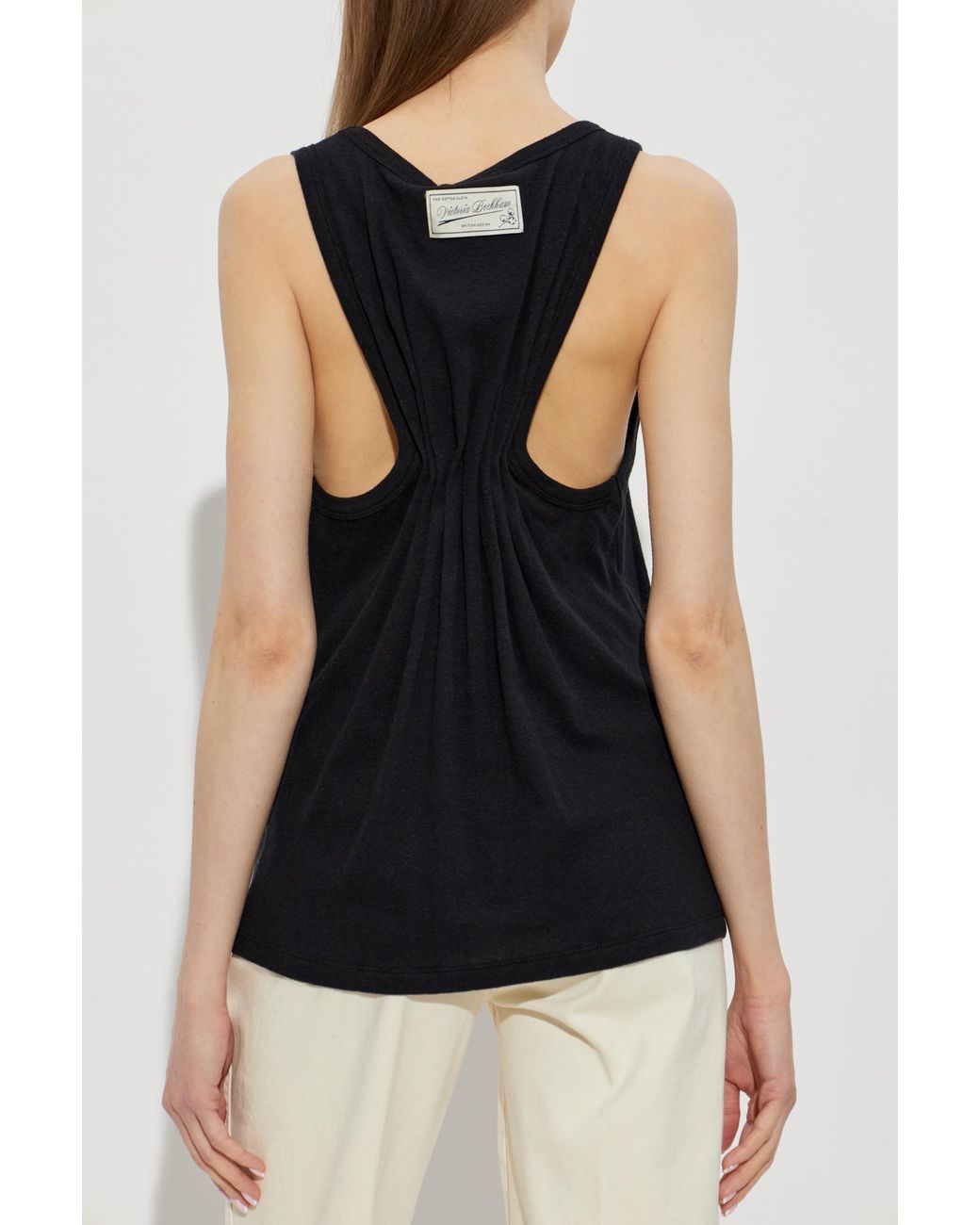 Victoria Beckham Black Top With Draping