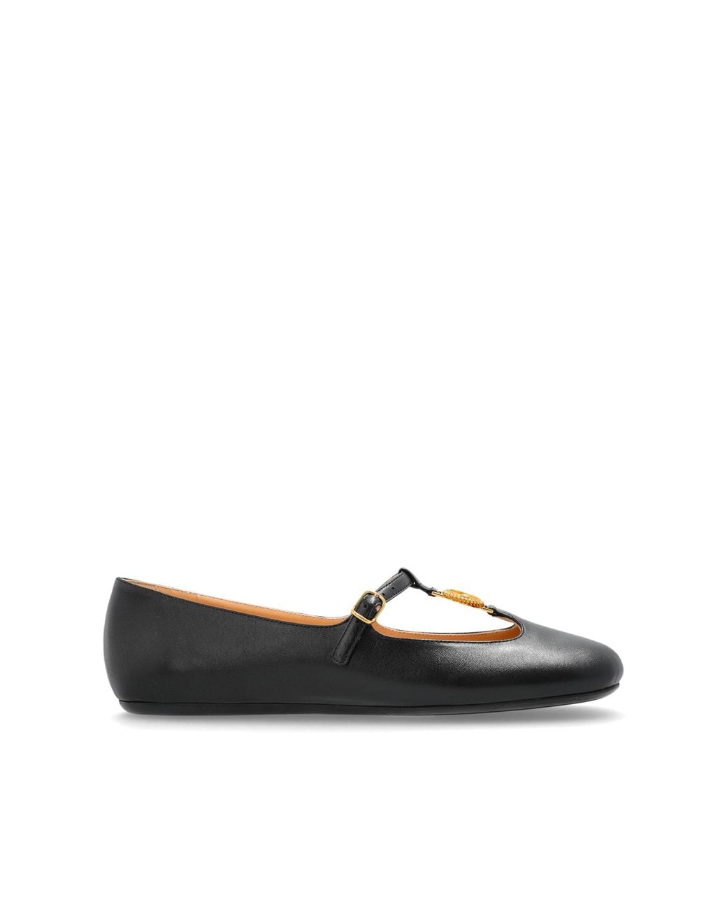 Chloé Black Leather Ballet Flats 'Leonare'