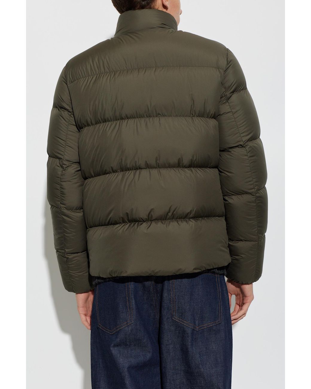 Woolrich Green Stand-Collar Down Jacket for men