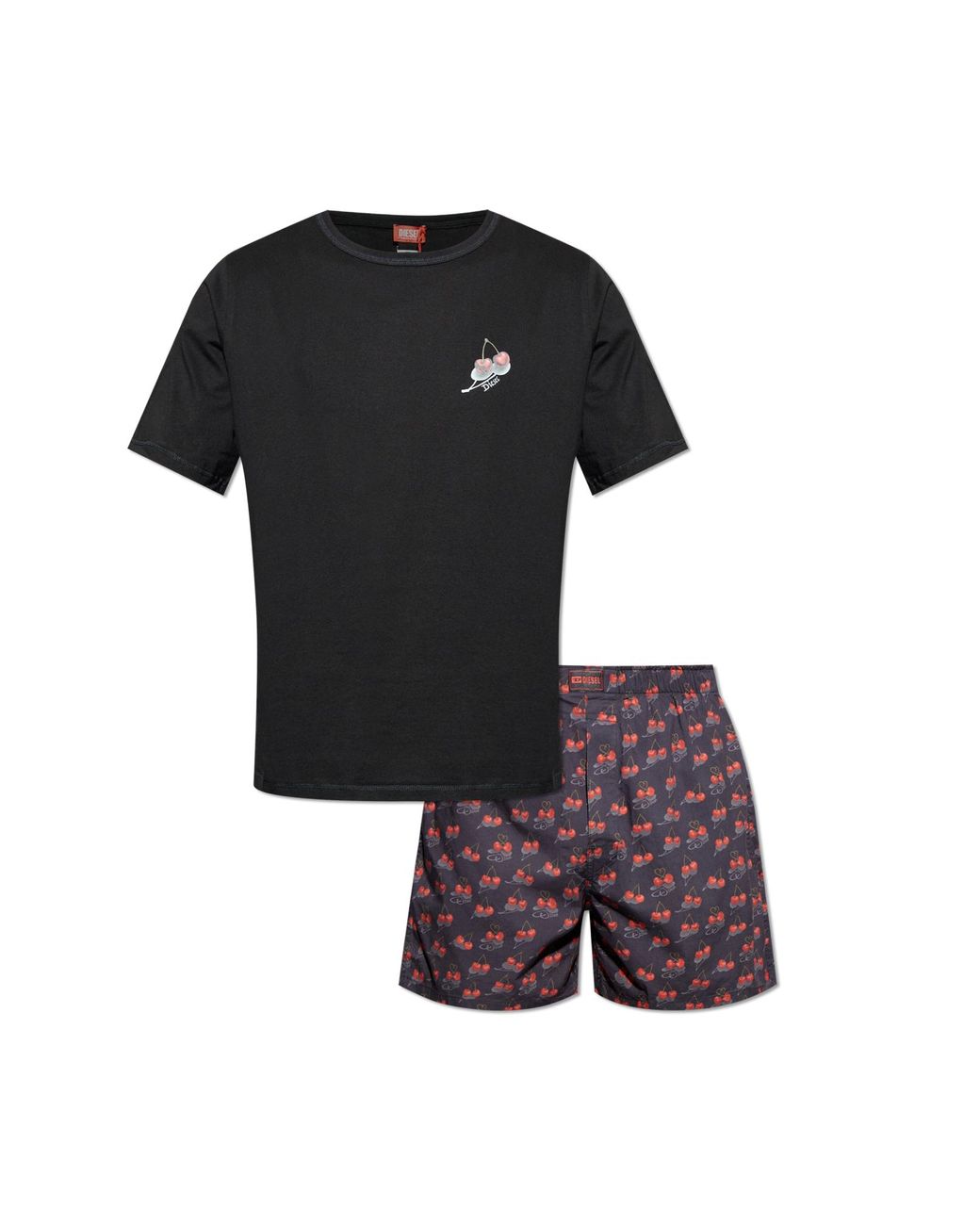 DIESEL Black Two-Piece Pyjamas "Kit-James" for men