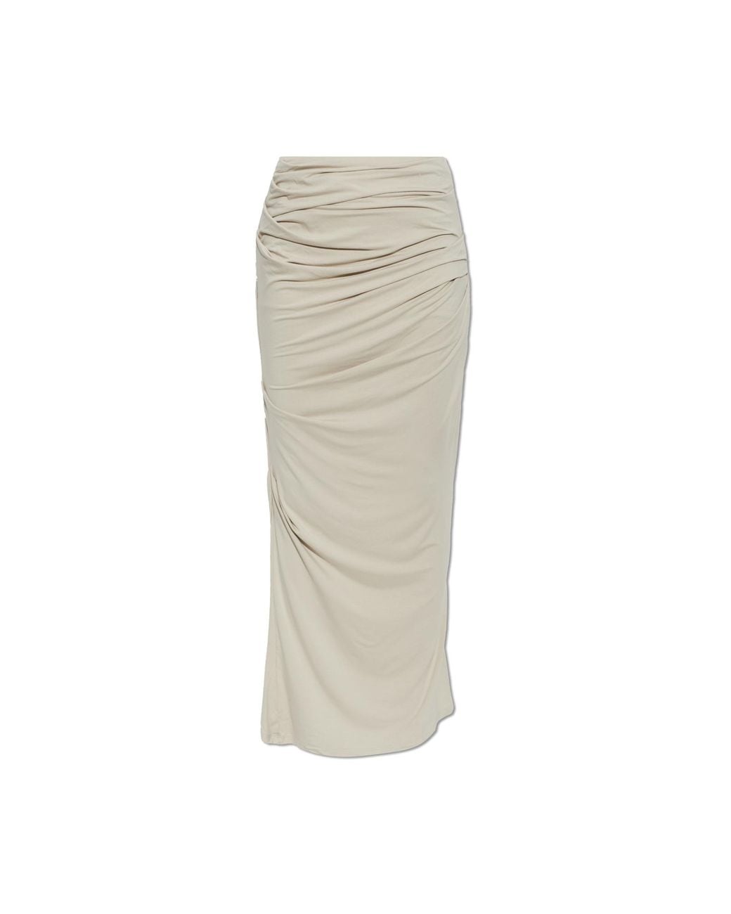Entire studios White Long Skirt With Draping