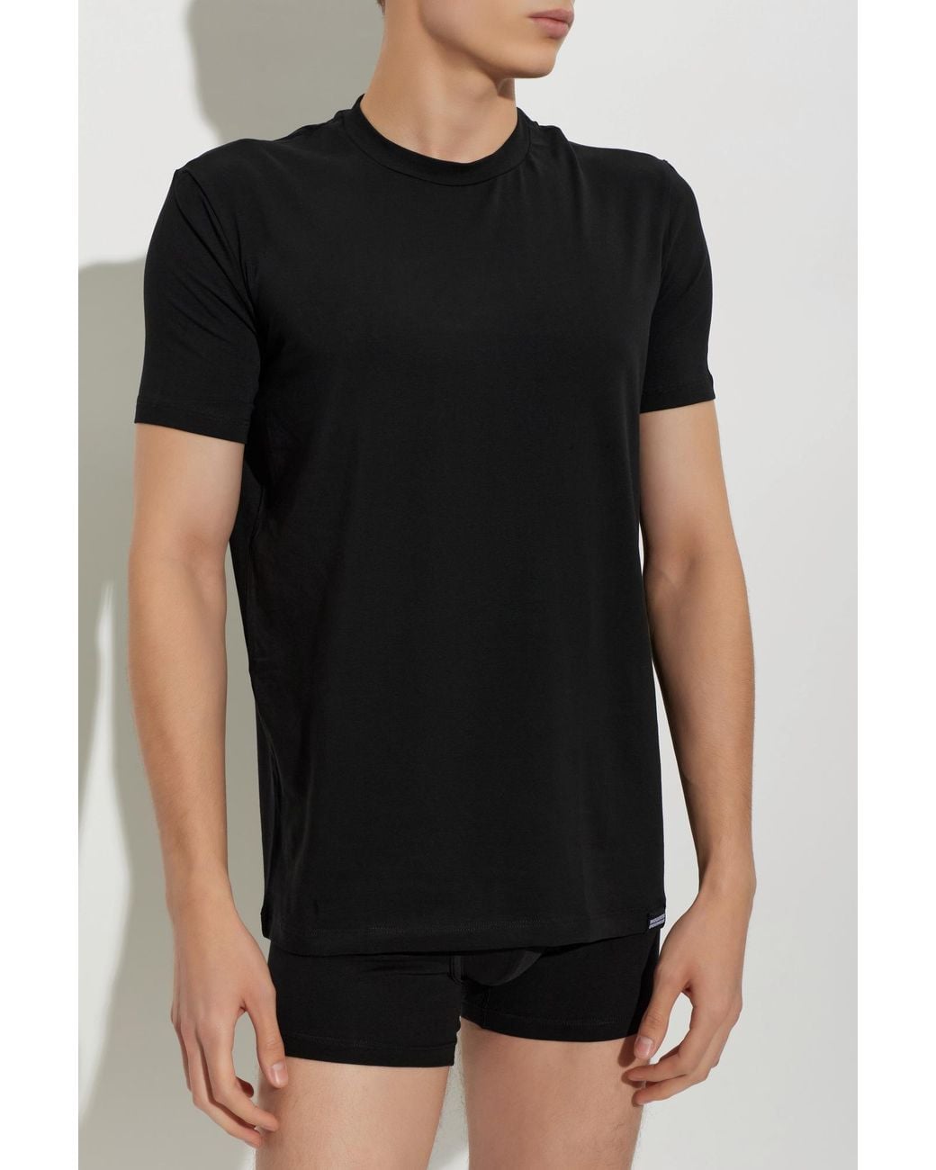 DSquared² Black Lingerie-Style Undershirt for men