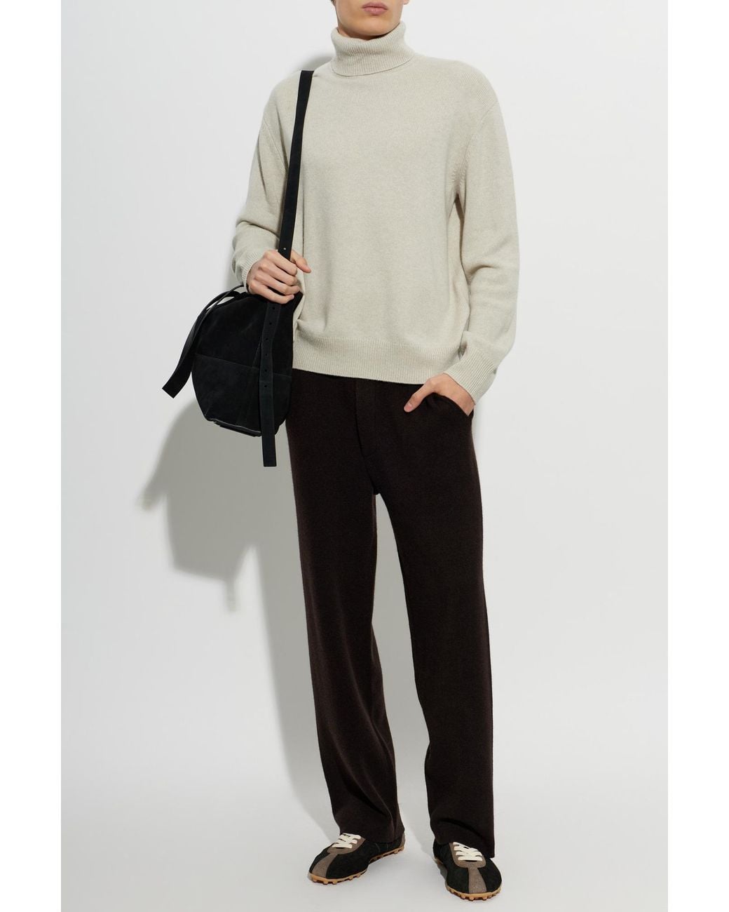 Lisa Yang White Cashmere Turtleneck 'Faron' for men